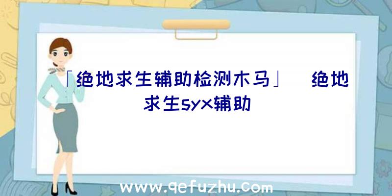 「绝地求生辅助检测木马」|绝地求生syx辅助